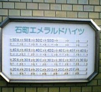 エメラルドハイツのマンション表札